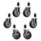 Service Caster Regency 600CASTER6 5'' Replacement Caster Set with Brakes, 6PK REG-EX20S514-PPUB-MRN-4-TLB-2-112 - alternate 1